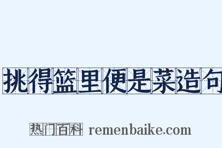 挑得篮里便是菜造句是什么意思的图片